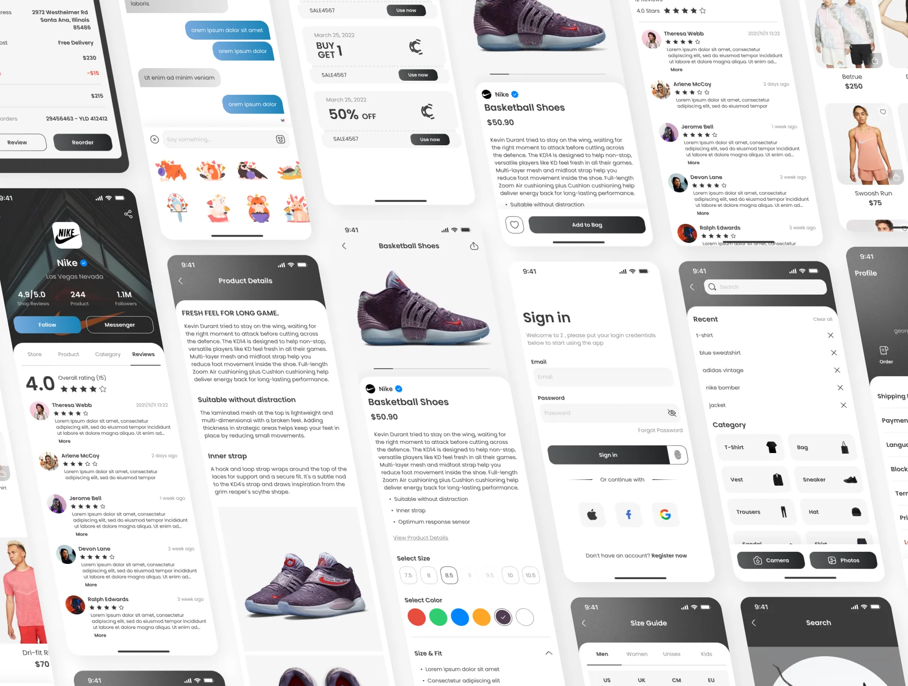 Z-Black E-Commerce App UI Kit 6