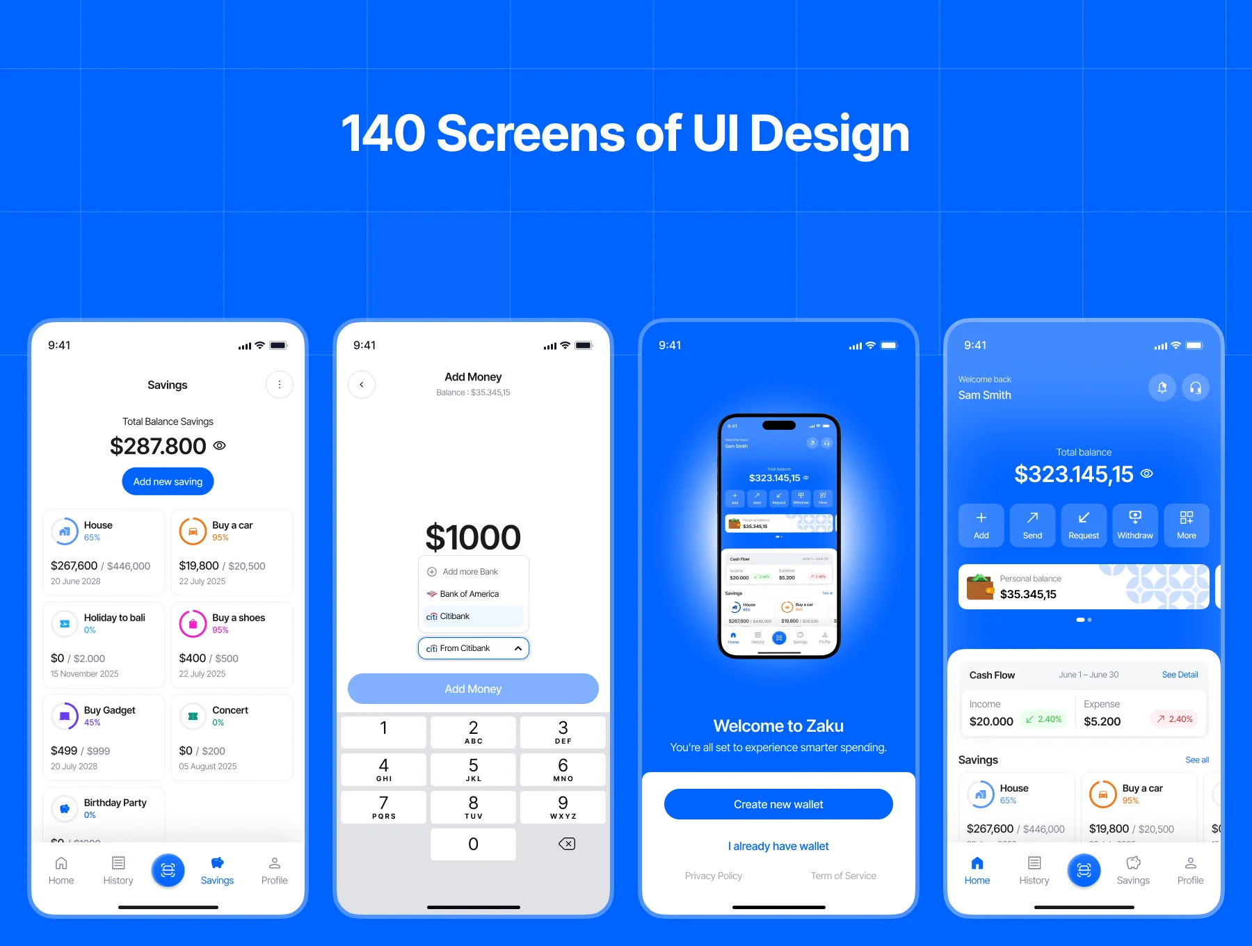 Zaku – E-Wallet Mobile App UI Kit 5