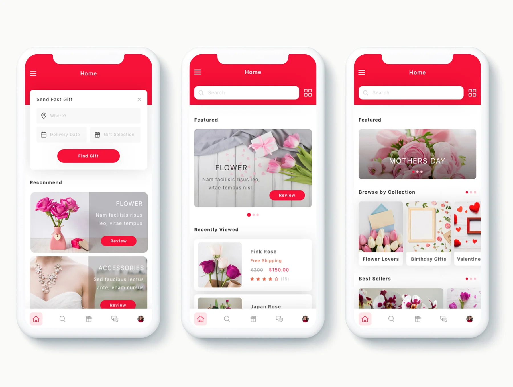 Zambak - Gift and Flower Delivery App UI Kit 2