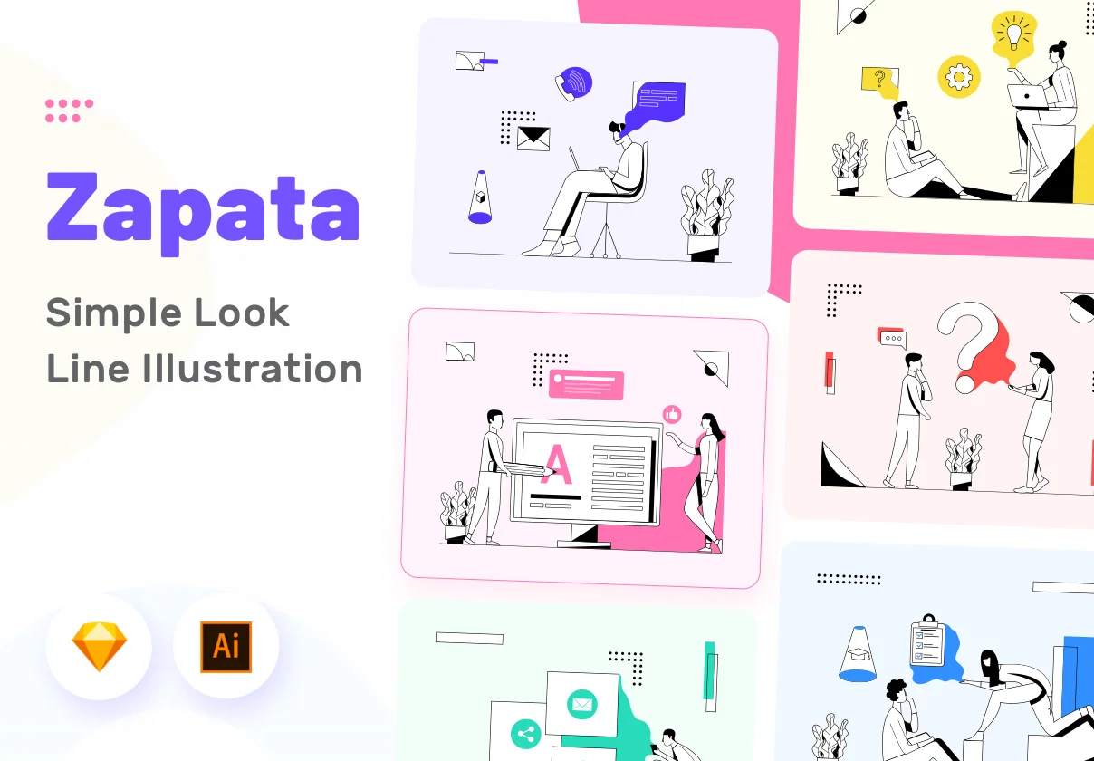 Zapata - Simple Line Illustration