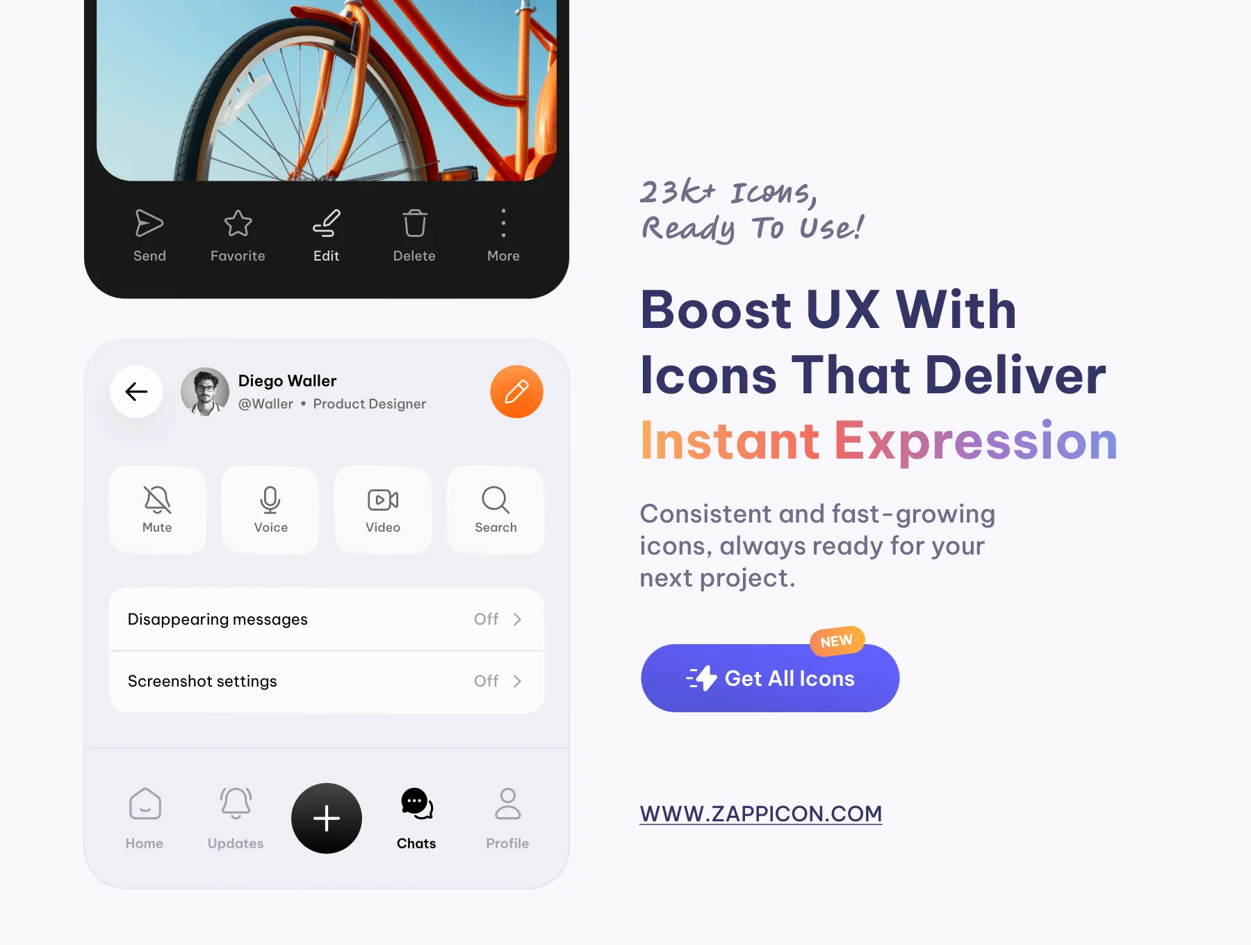 Zappicon v1.2 - Clean & Consistent UI Icons Library 6