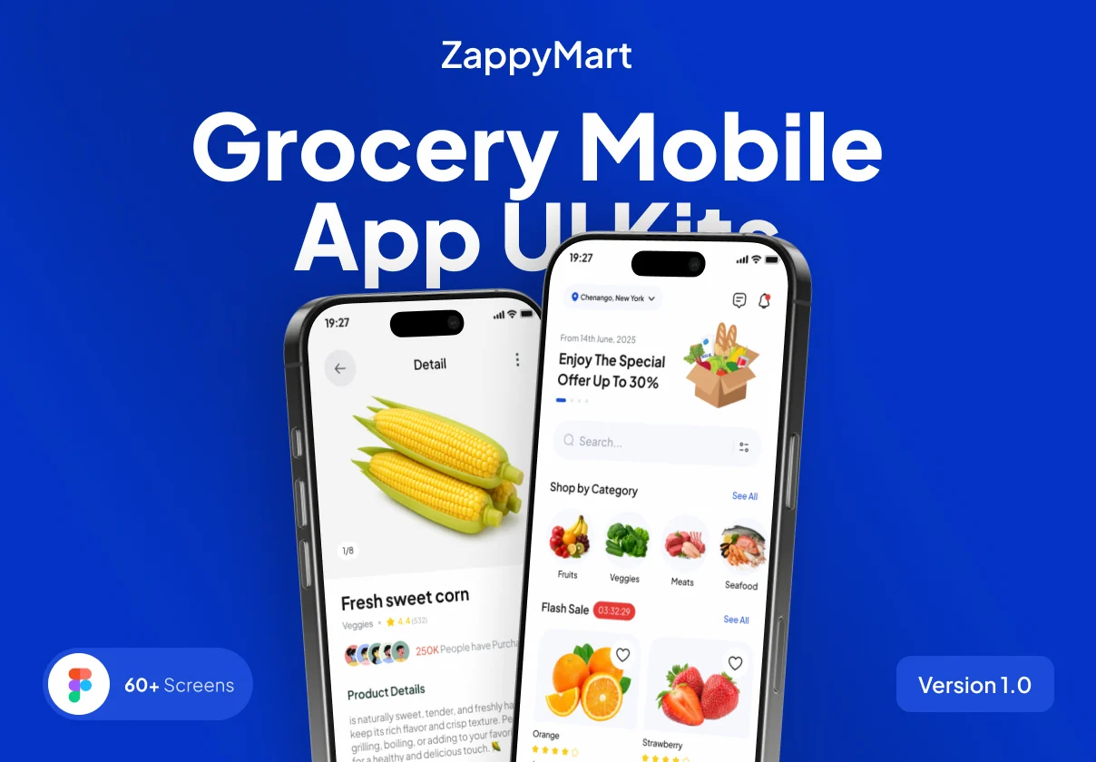 ZappyMart - Ecommerce Grocery App UI Kits