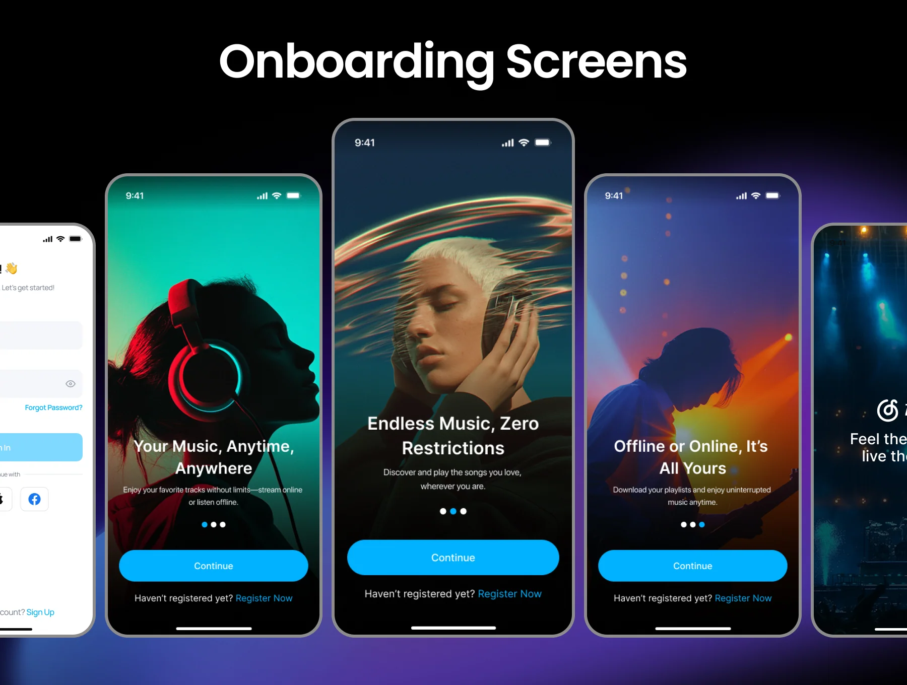 Zawad Music Player Mobile App UI Kit 3