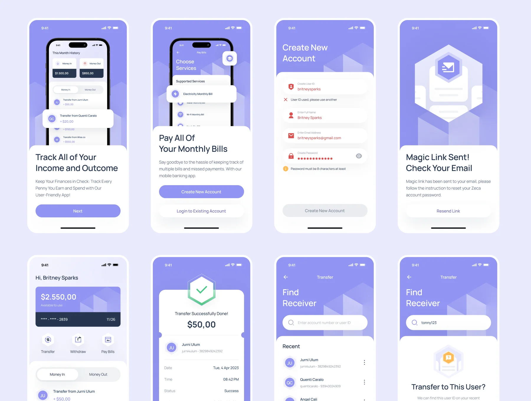 Zeca - Mobile Banking App UI Kit 5