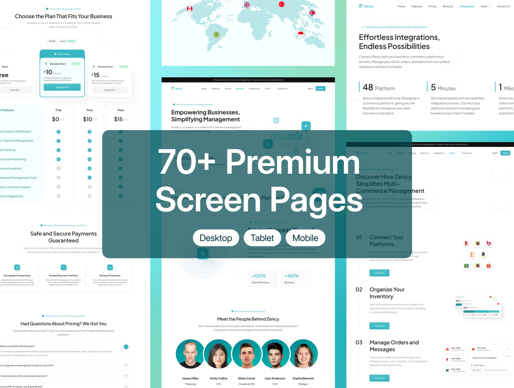 Zency – Modern SaaS Website UI Kit 4