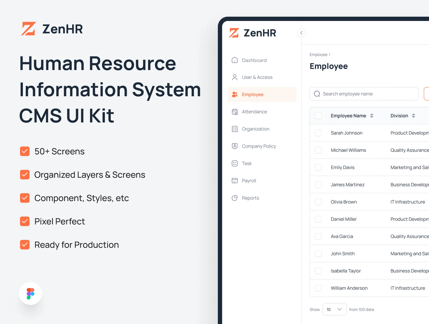 ZenHR - Human Resource Information System CMS UI Kit