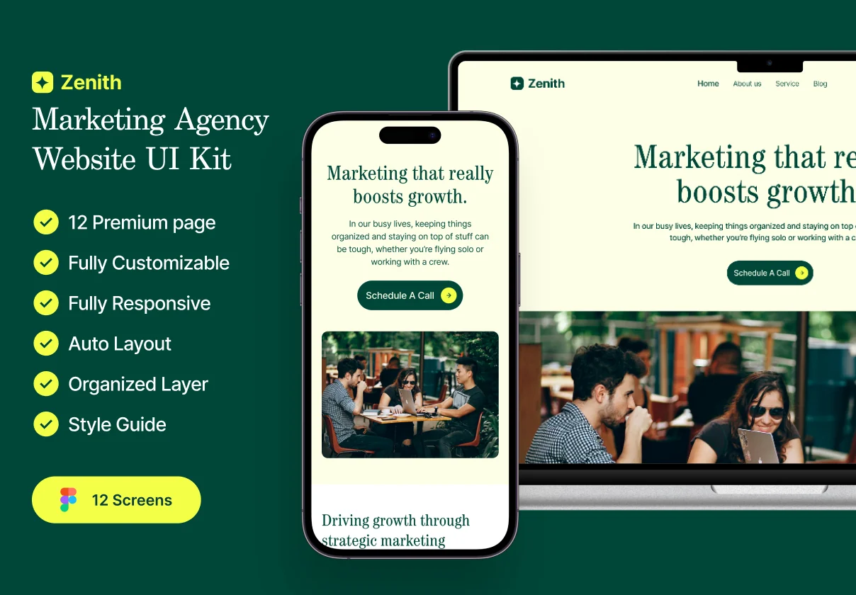 Zenith Marketing Agency Landing page