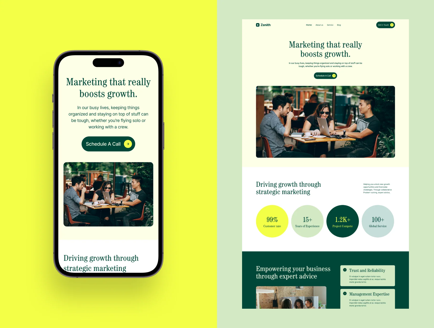Zenith Marketing Agency Landing page 5