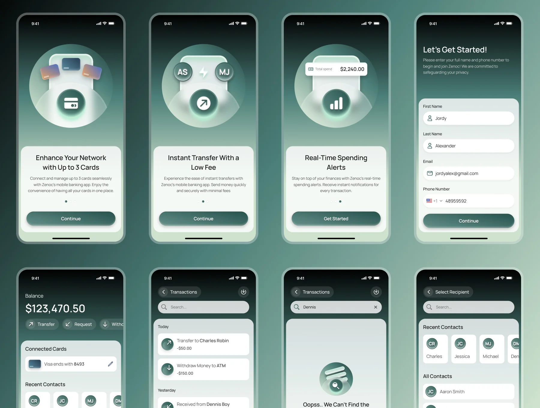Zenoc - Mobile Banking App UI Kit 3
