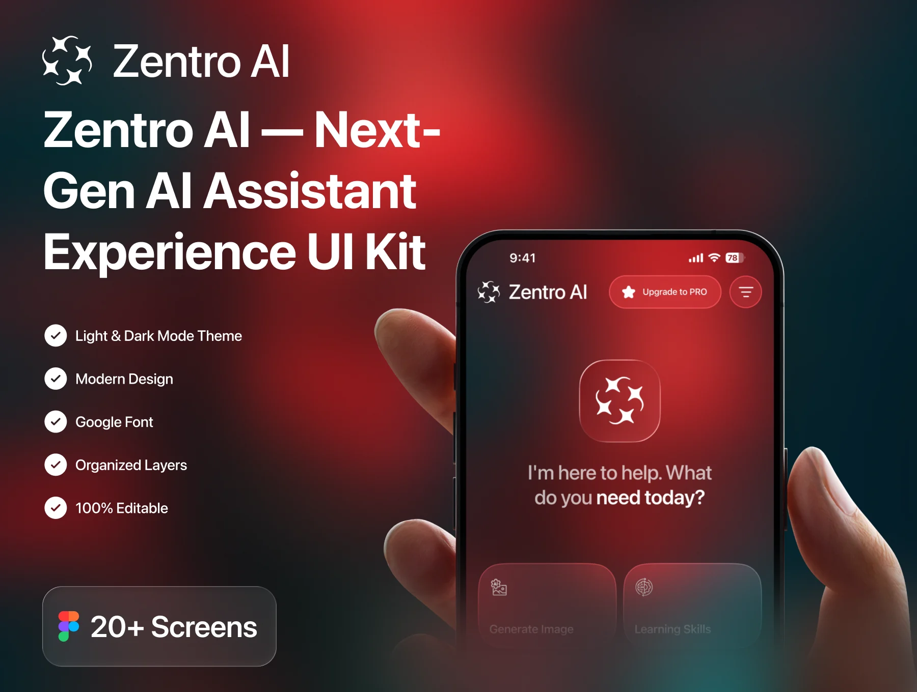 Zentro AI — Next-Gen AI Assistant Experience UI Kit