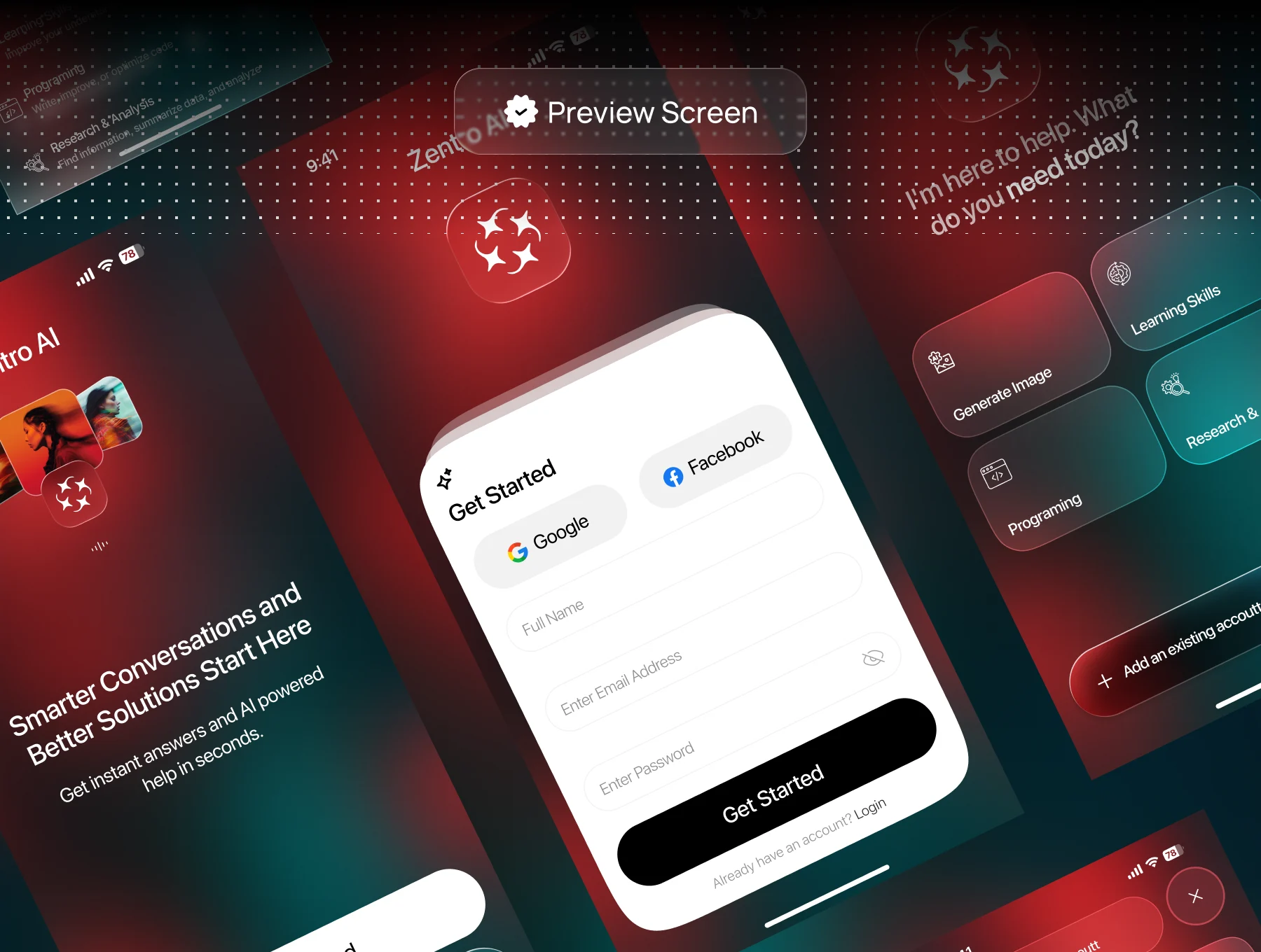 Zentro AI — Next-Gen AI Assistant Experience UI Kit 2