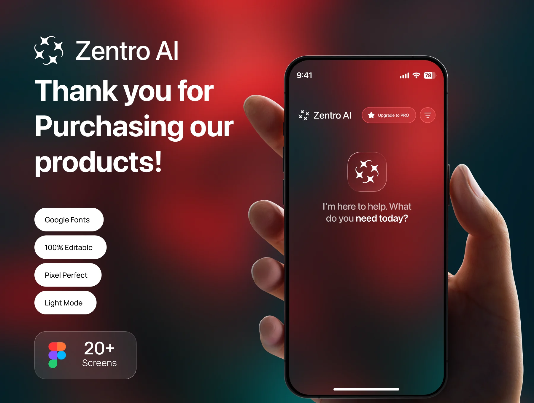 Zentro AI — Next-Gen AI Assistant Experience UI Kit 3