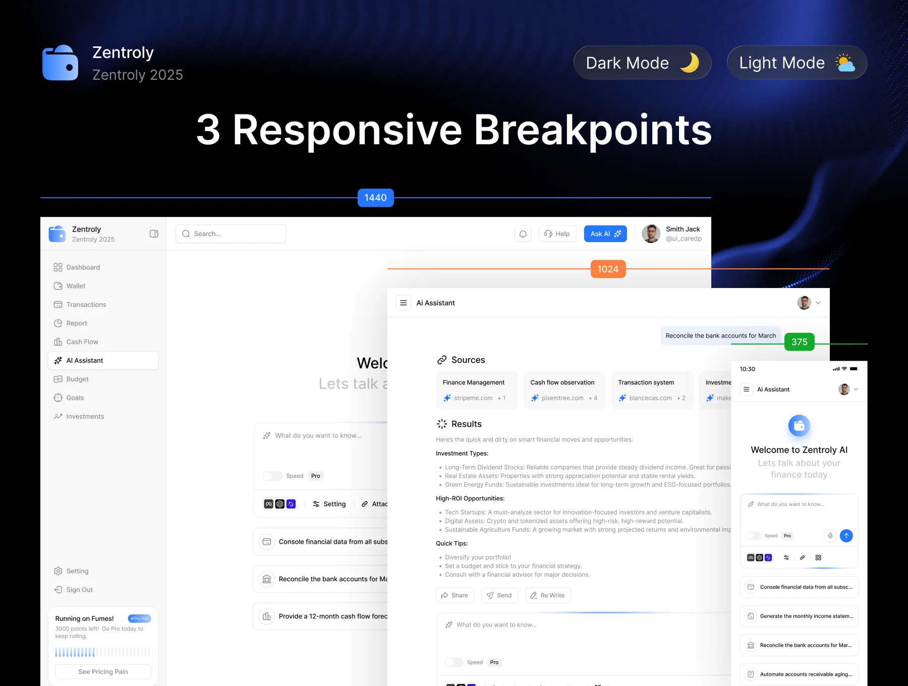Zentroly  AI-Powered Fintech Web And Mobile UI Kit 4