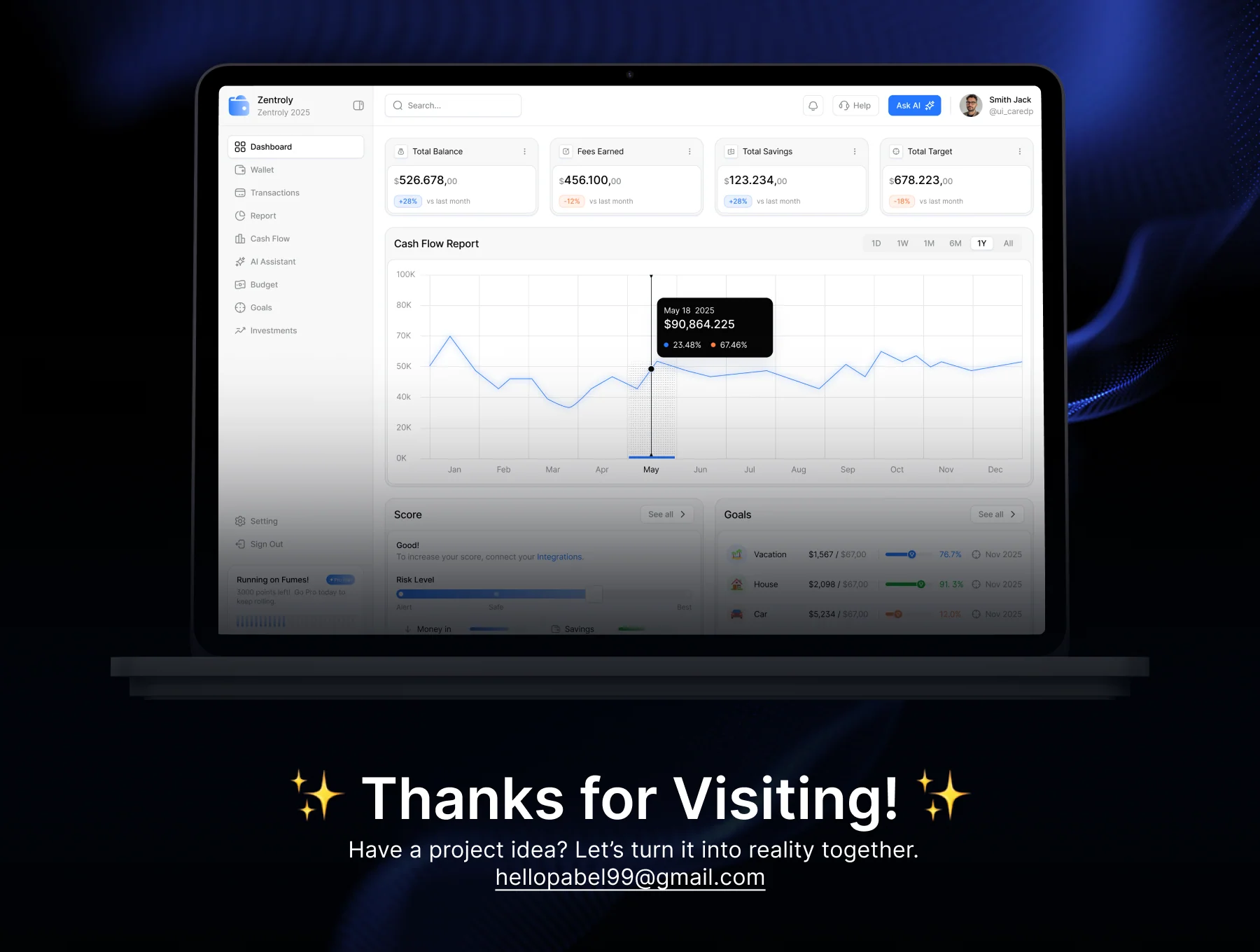 Zentroly  AI-Powered Fintech Web And Mobile UI Kit 6
