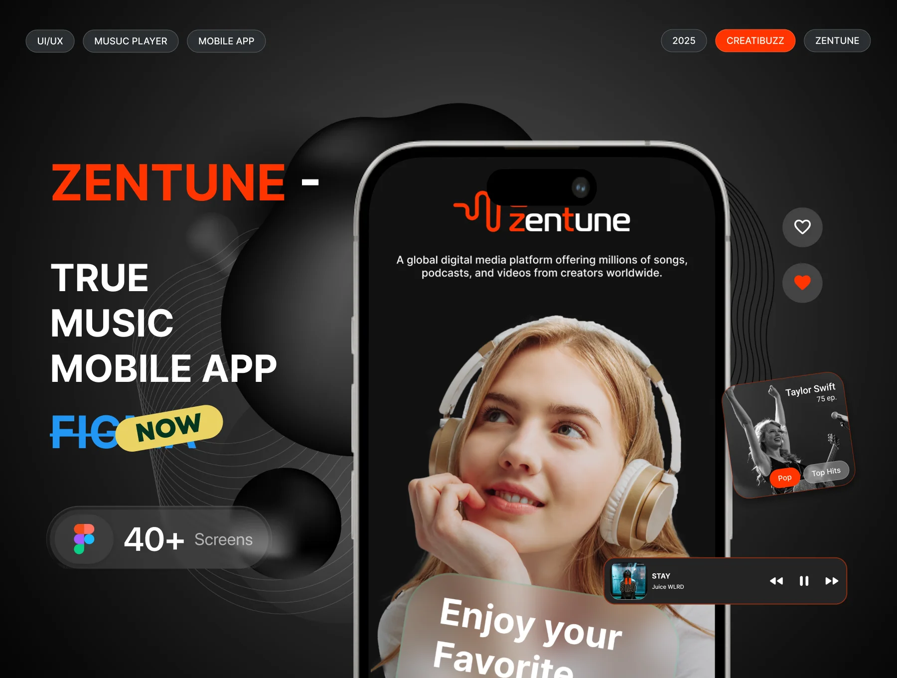 ZenTune – Music Streaming Mobile UI Kit
