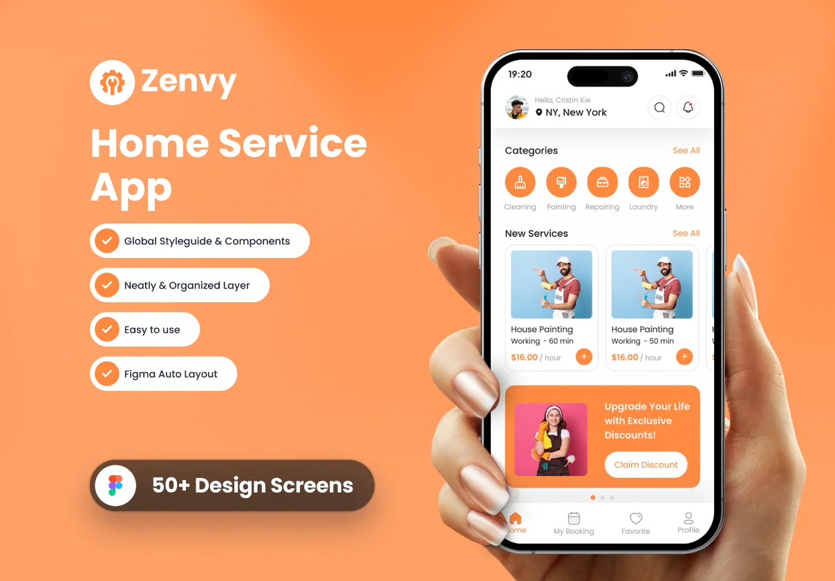 Zenvy Home Service App Ui Kit