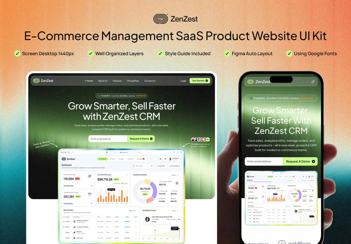 ZenZest – SaaS Product Website Template