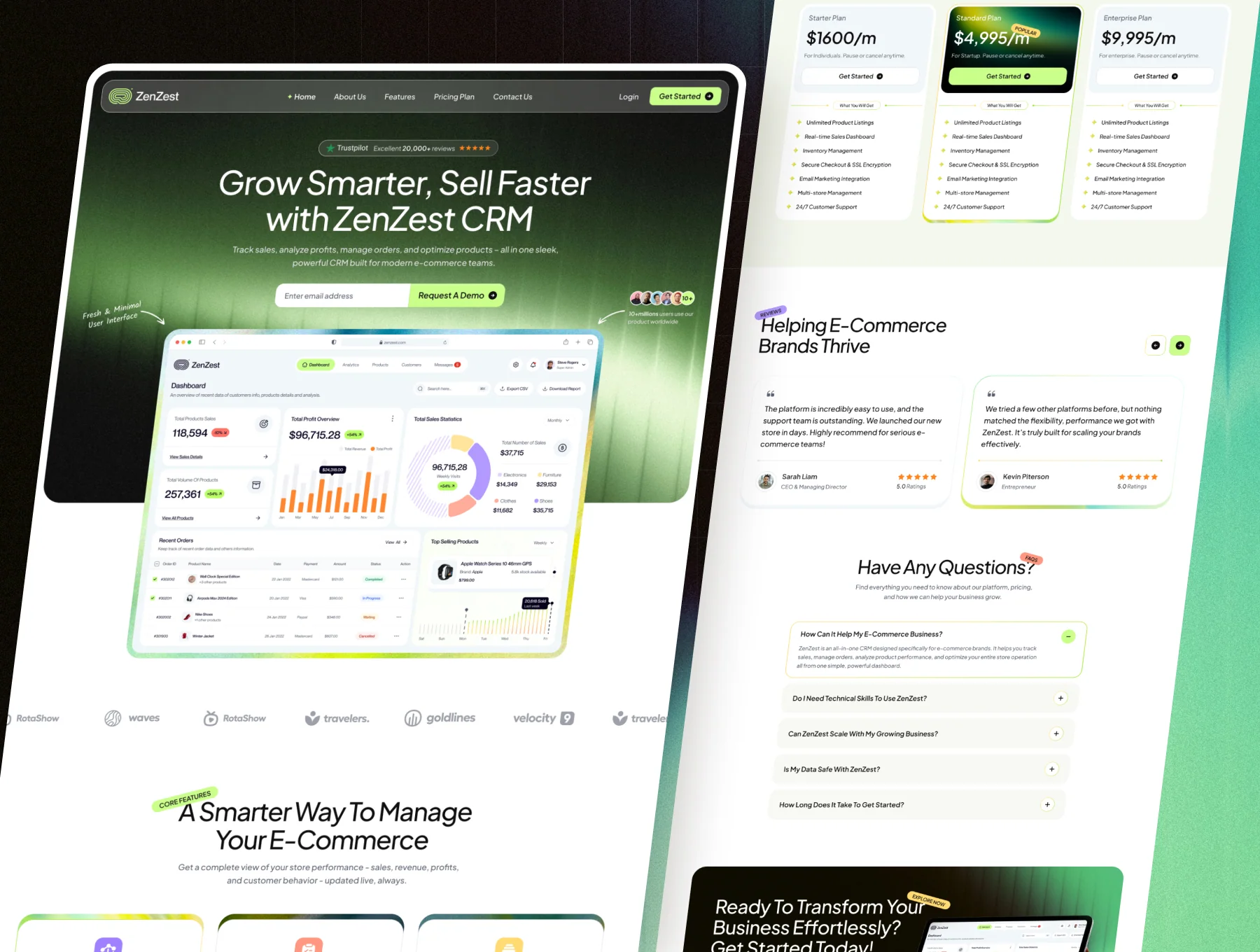 ZenZest – SaaS Product Website Template 2