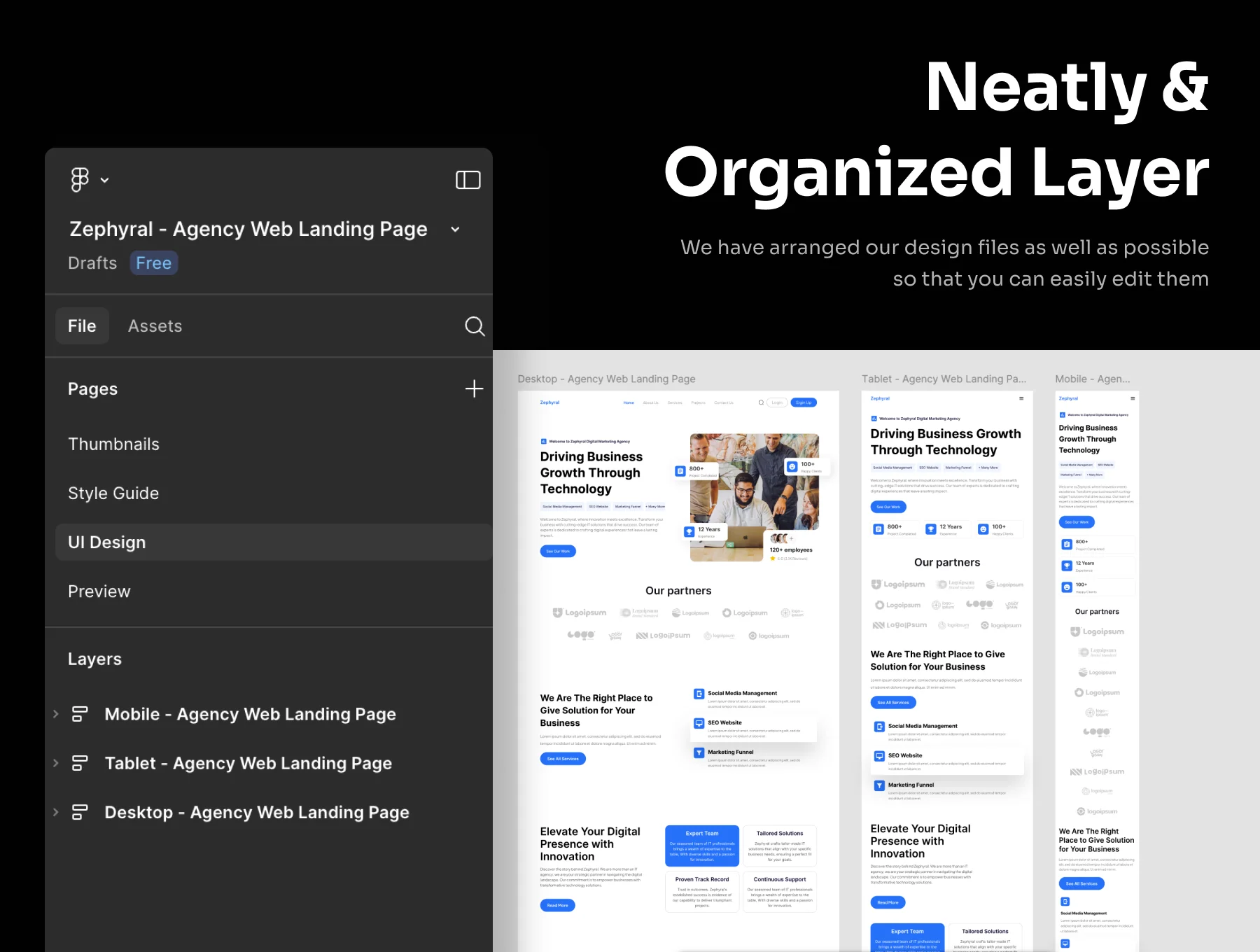 Zephyral - Agency Web Landing Page Website Template 4
