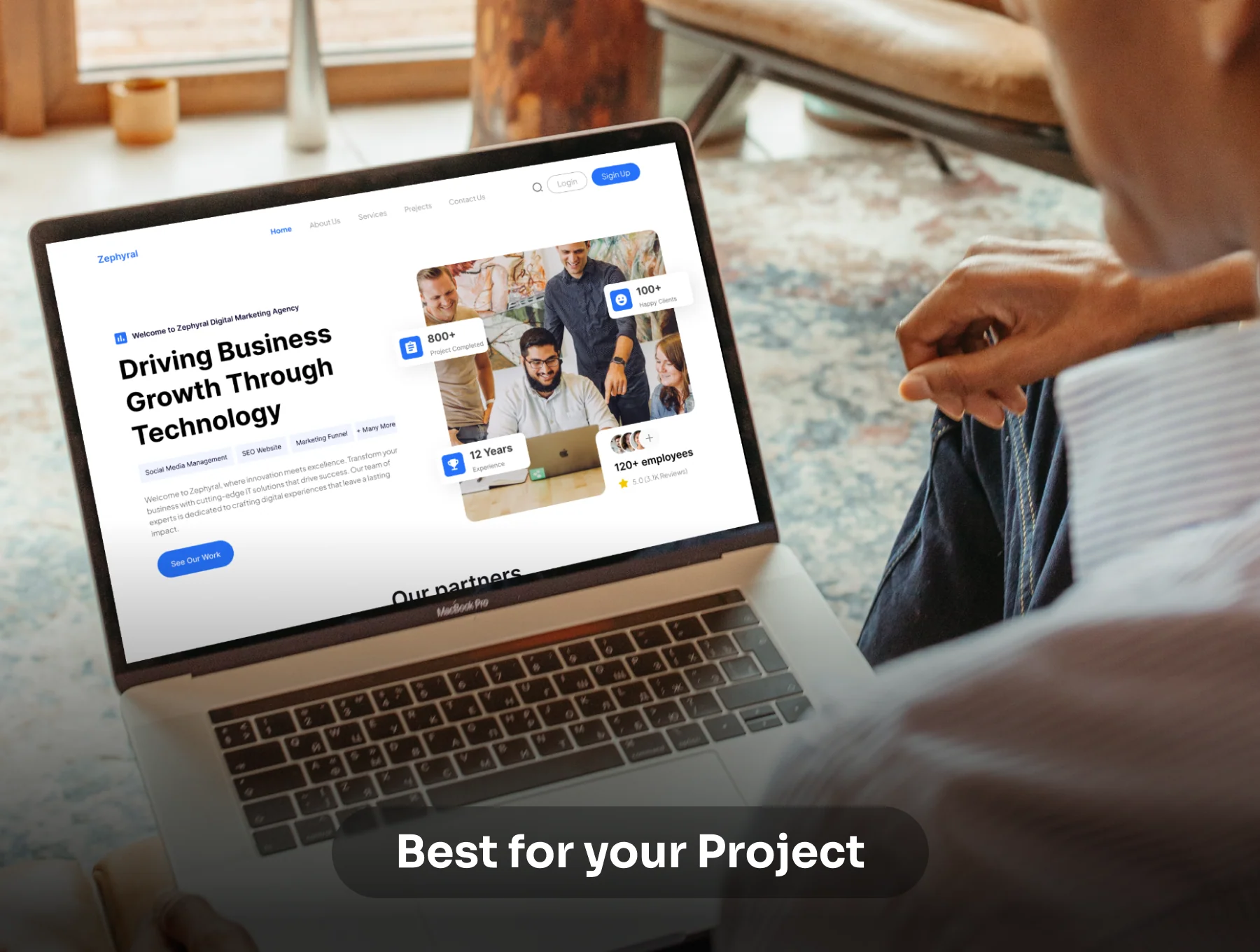 Zephyral - Agency Web Landing Page Website Template 5