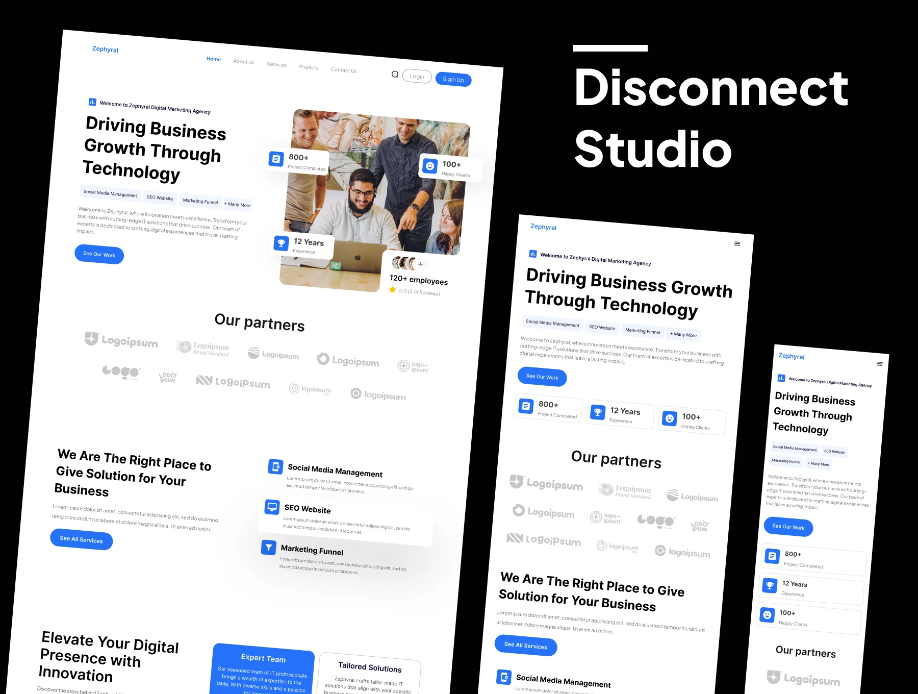 Zephyral - Agency Web Landing Page Website Template 6