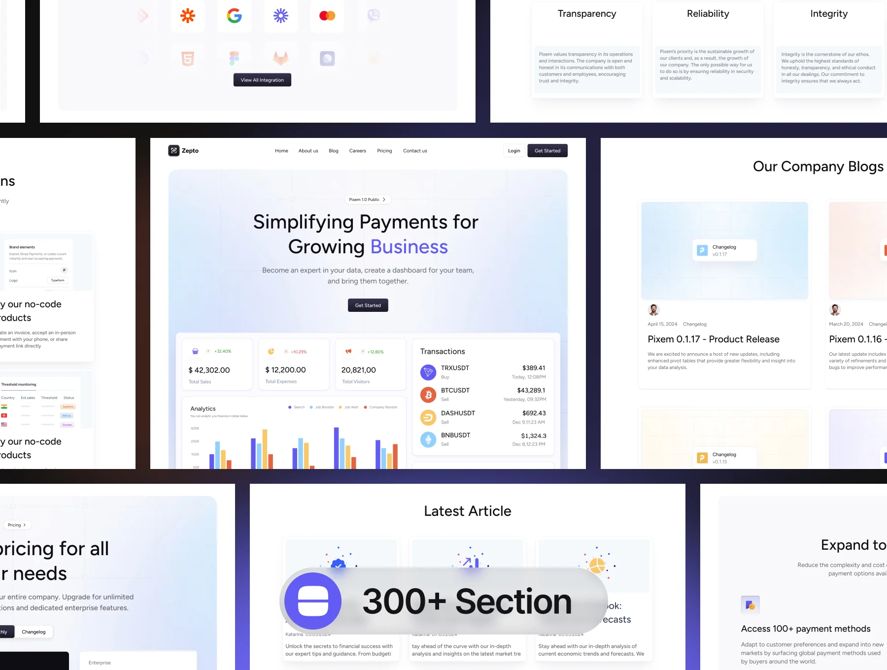 Zepto - Fintech SaaS Web Template Design 4