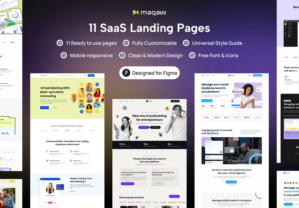 ZeroPro -  Multipurpose SaaS Landing Bundle