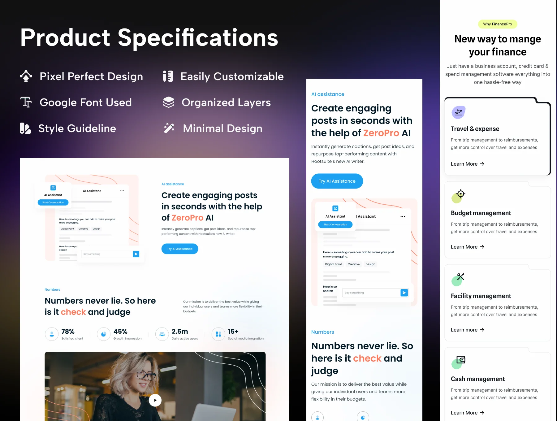 ZeroPro -  Multipurpose SaaS Landing Bundle 4