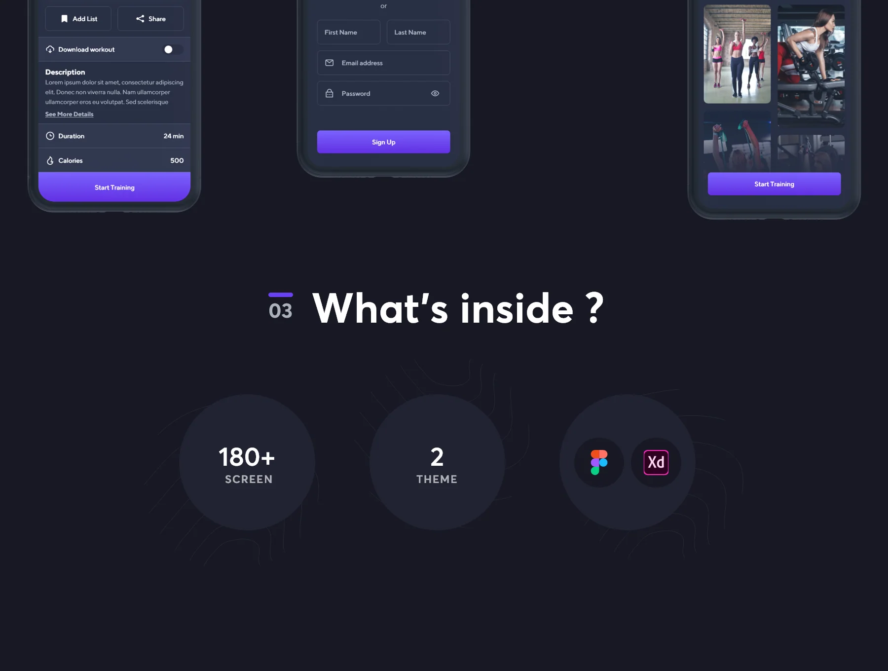 Zestra Fitness UI Kit 3