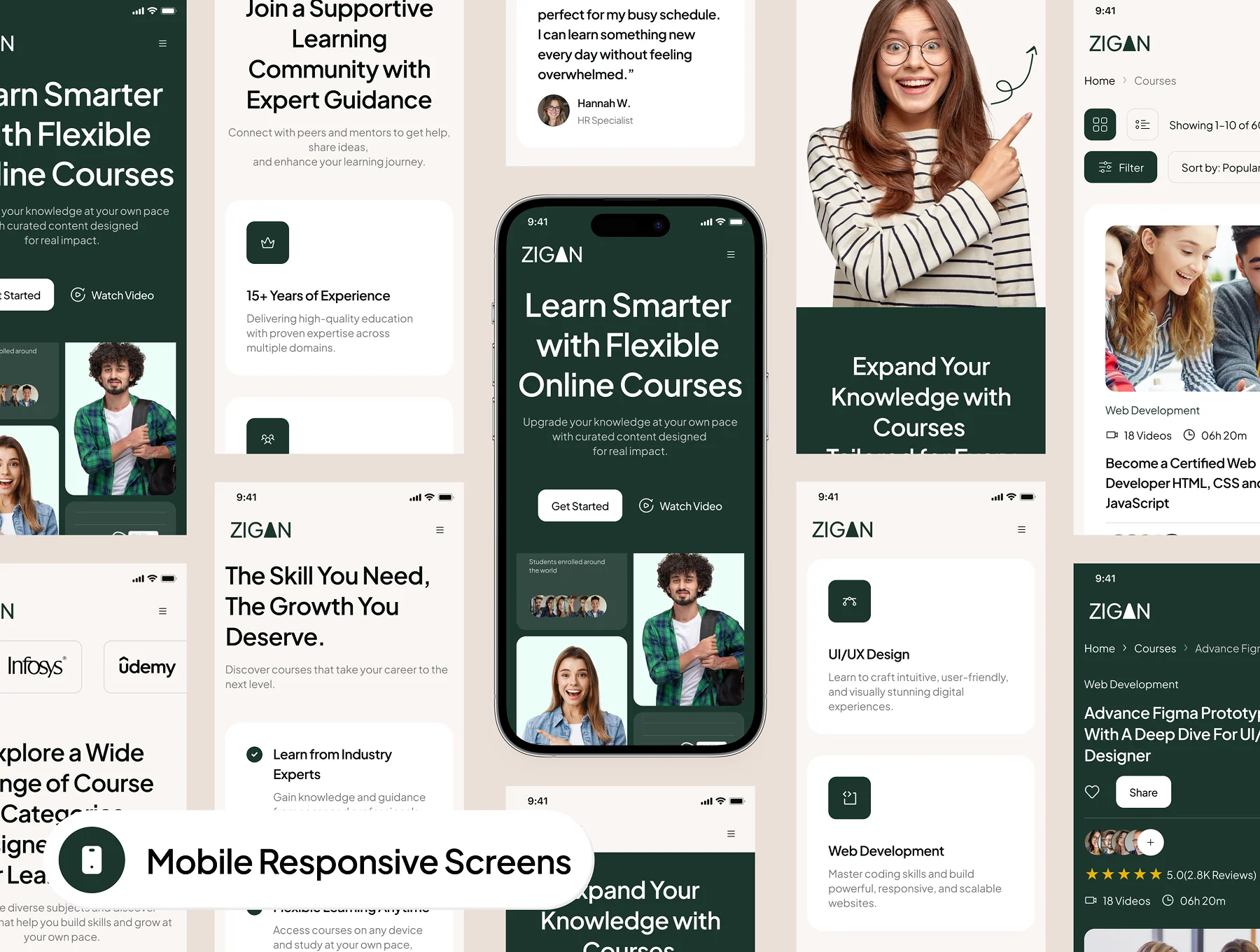 ZIGAN - Elearning Online Course Website UI Kit 9