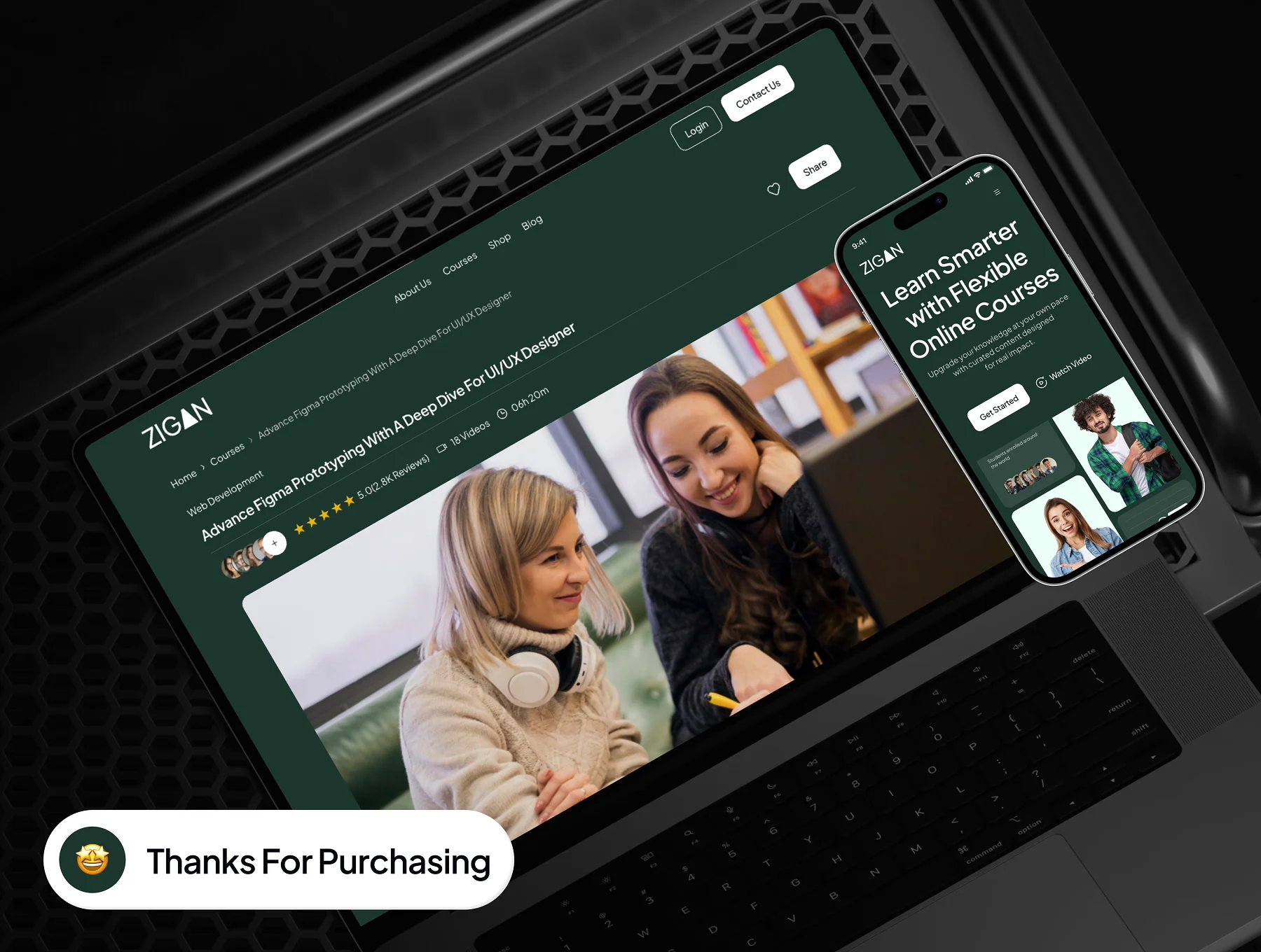 ZIGAN - Elearning Online Course Website UI Kit 10