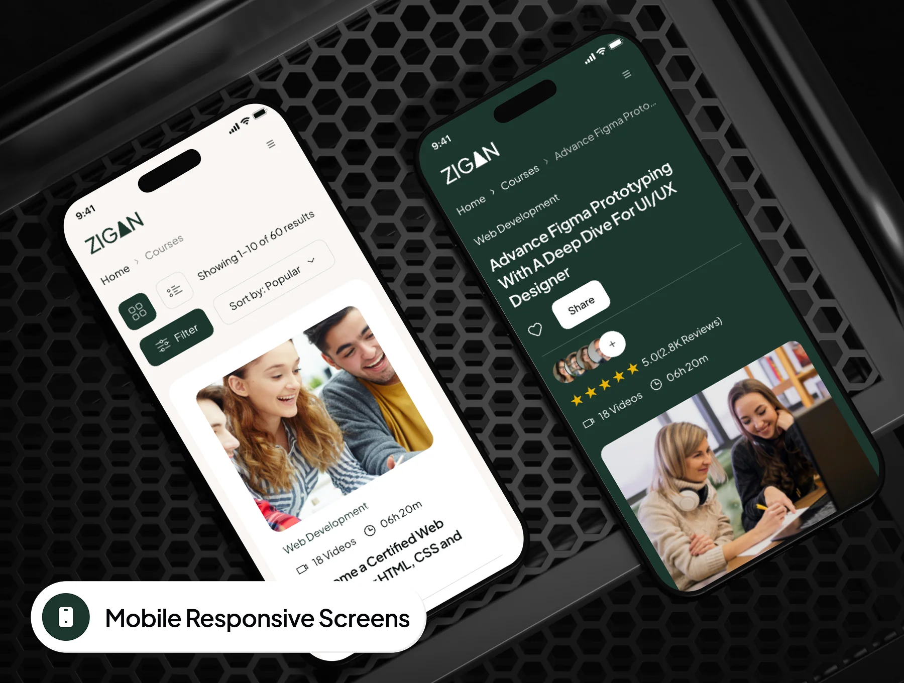 ZIGAN - Elearning Online Course Website UI Kit 7