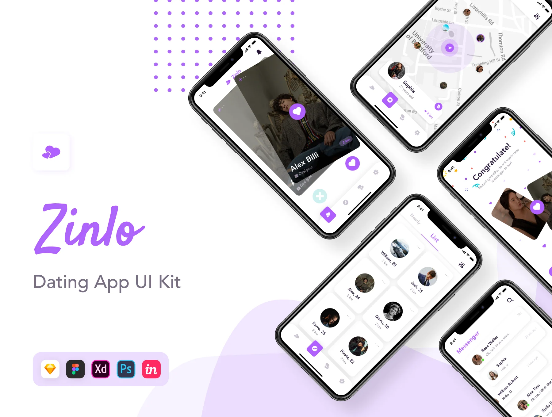Zinlo - Dating App UI Kit
