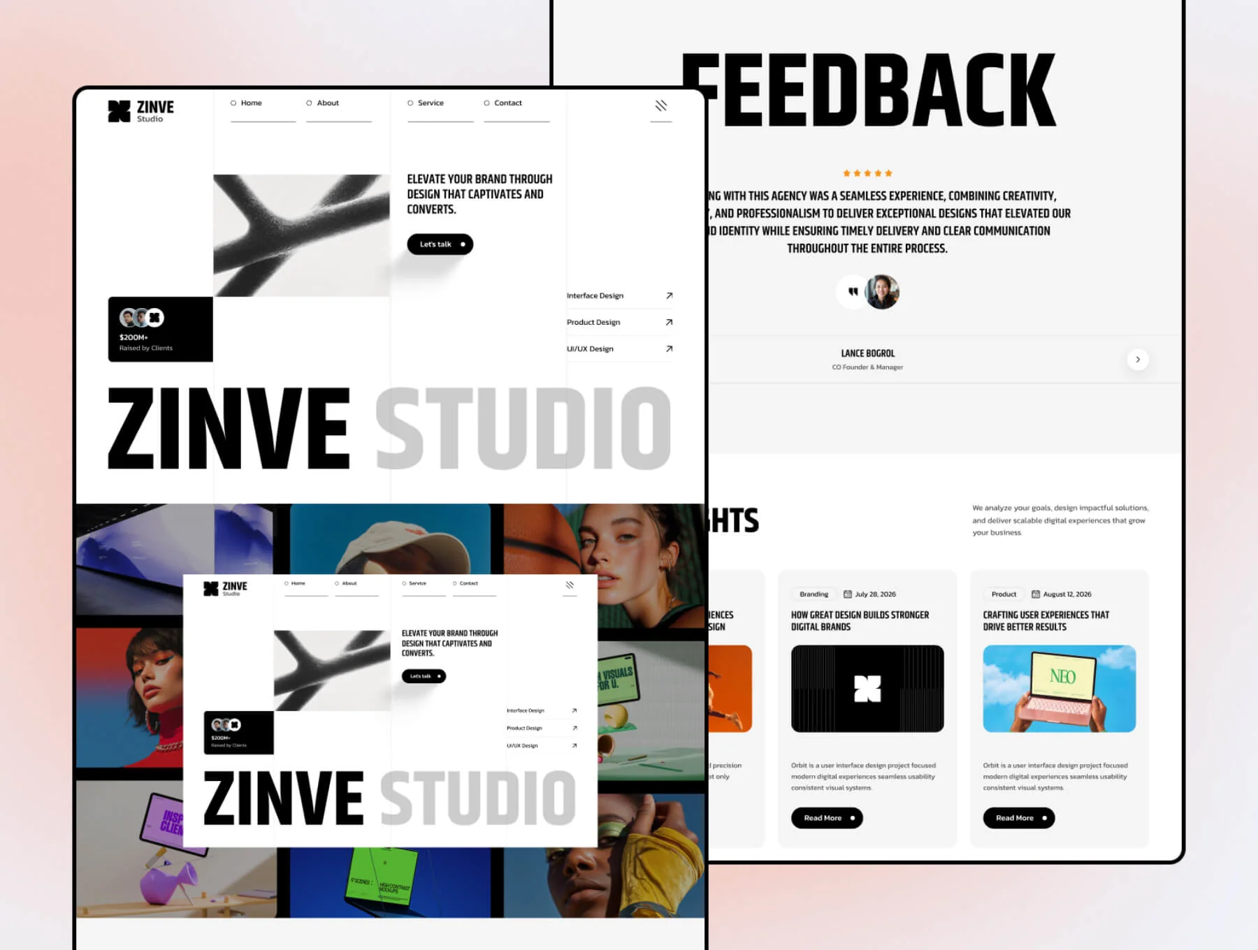 Zinve Studio - Agency Website Template 2