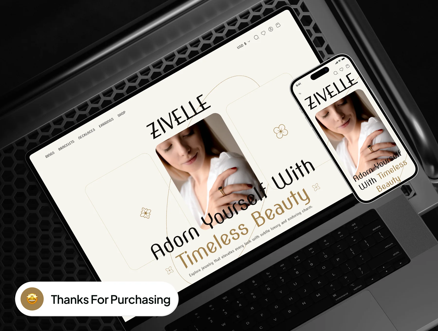ZIVELLE - Jewelry Ecommerce Website UI Kit 10