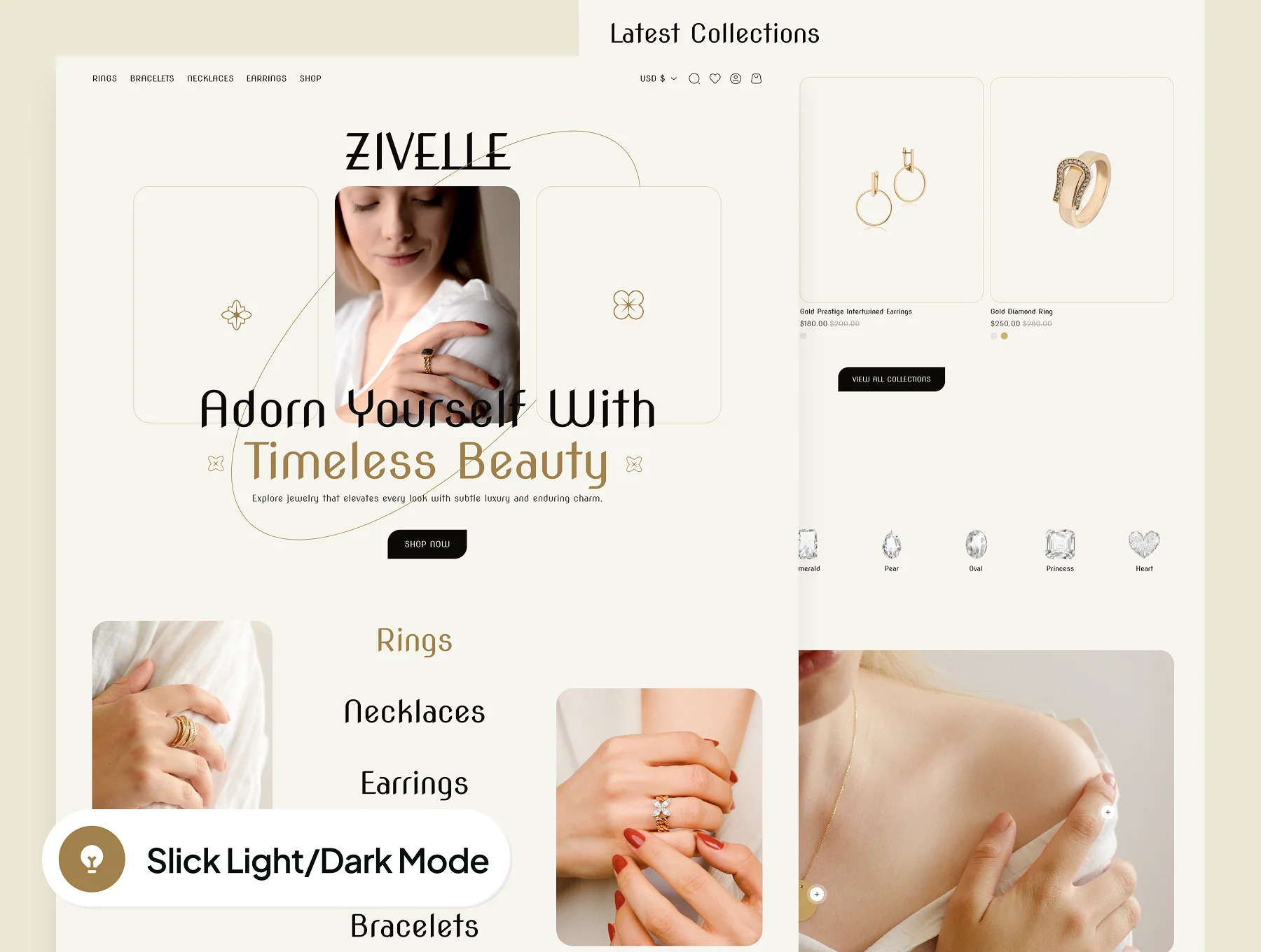 ZIVELLE - Jewelry Ecommerce Website UI Kit 4