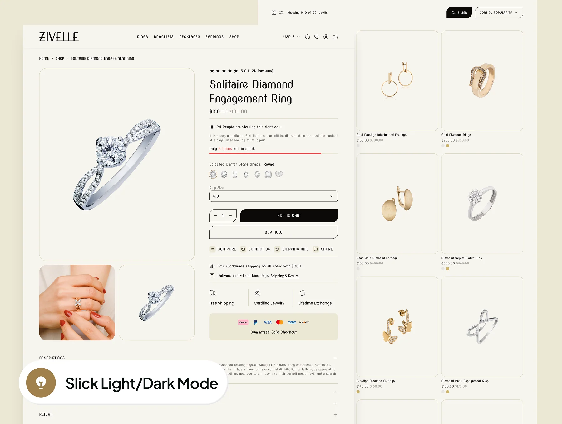 ZIVELLE - Jewelry Ecommerce Website UI Kit 8