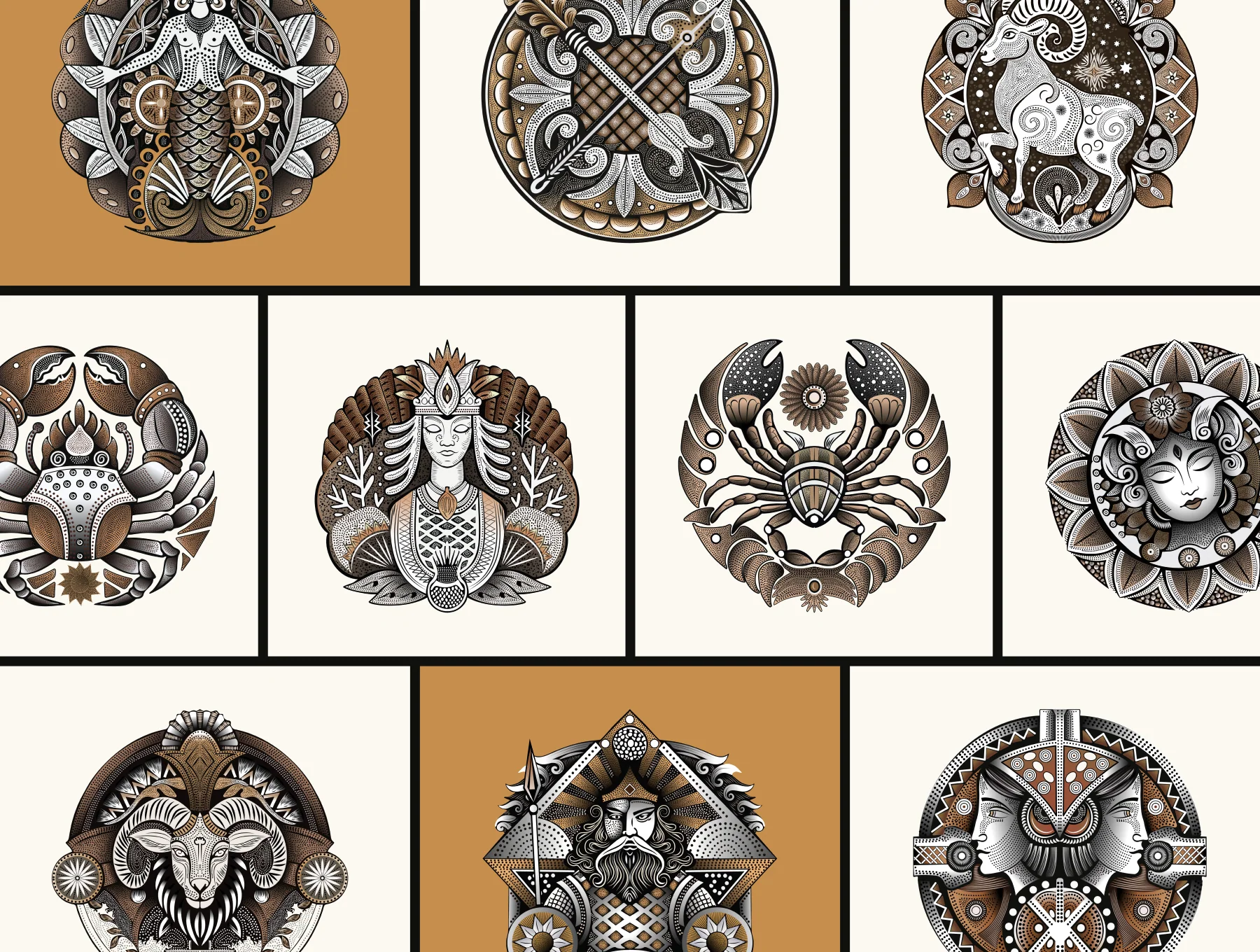Zodiac Signs Illustration Set 6