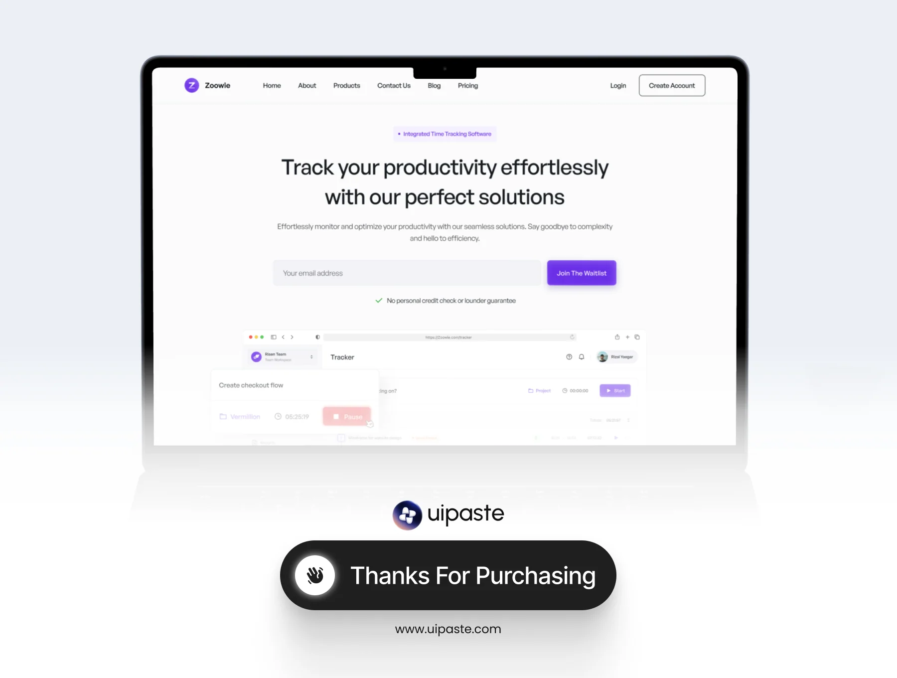 Zoowie - SaaS Time Tracker Framer Template 6