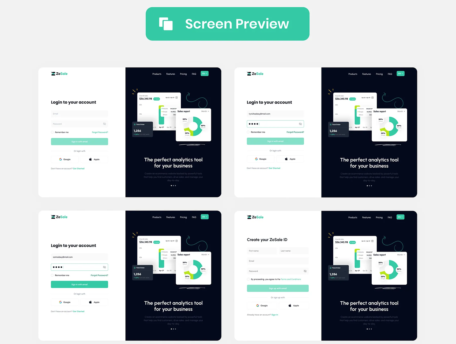 ZoSale-Sales Analytics Dashboard 4