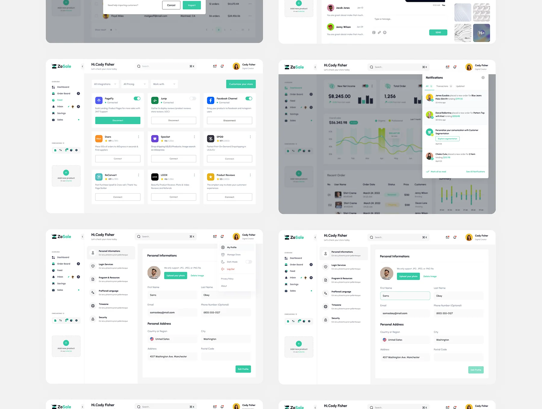 ZoSale-Sales Analytics Dashboard 8