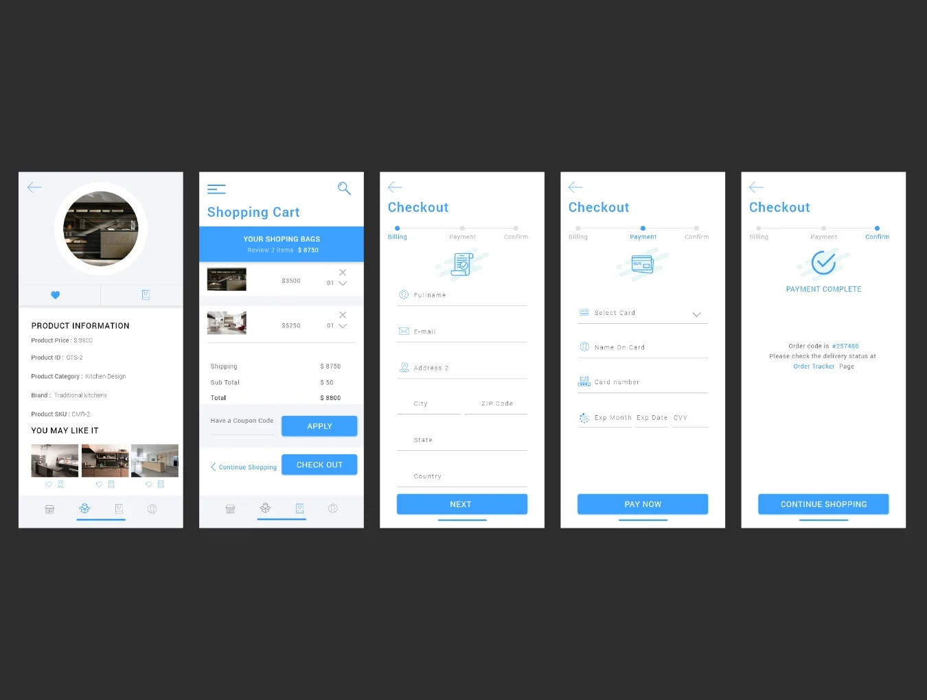 Furniture eCommerce iOS UI KIt 6