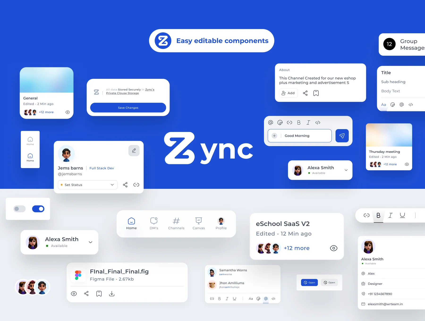 Zync – Chat & Team Communication App UI Kit 2