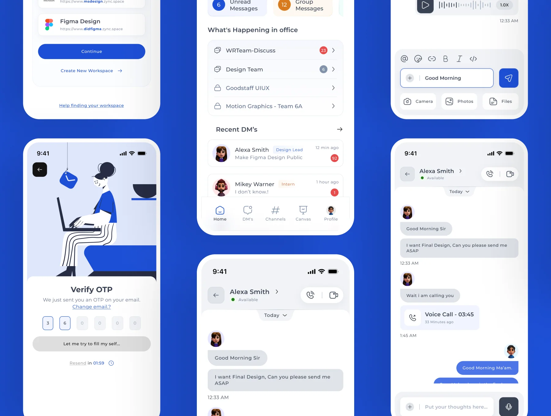 Zync – Chat & Team Communication App UI Kit 6