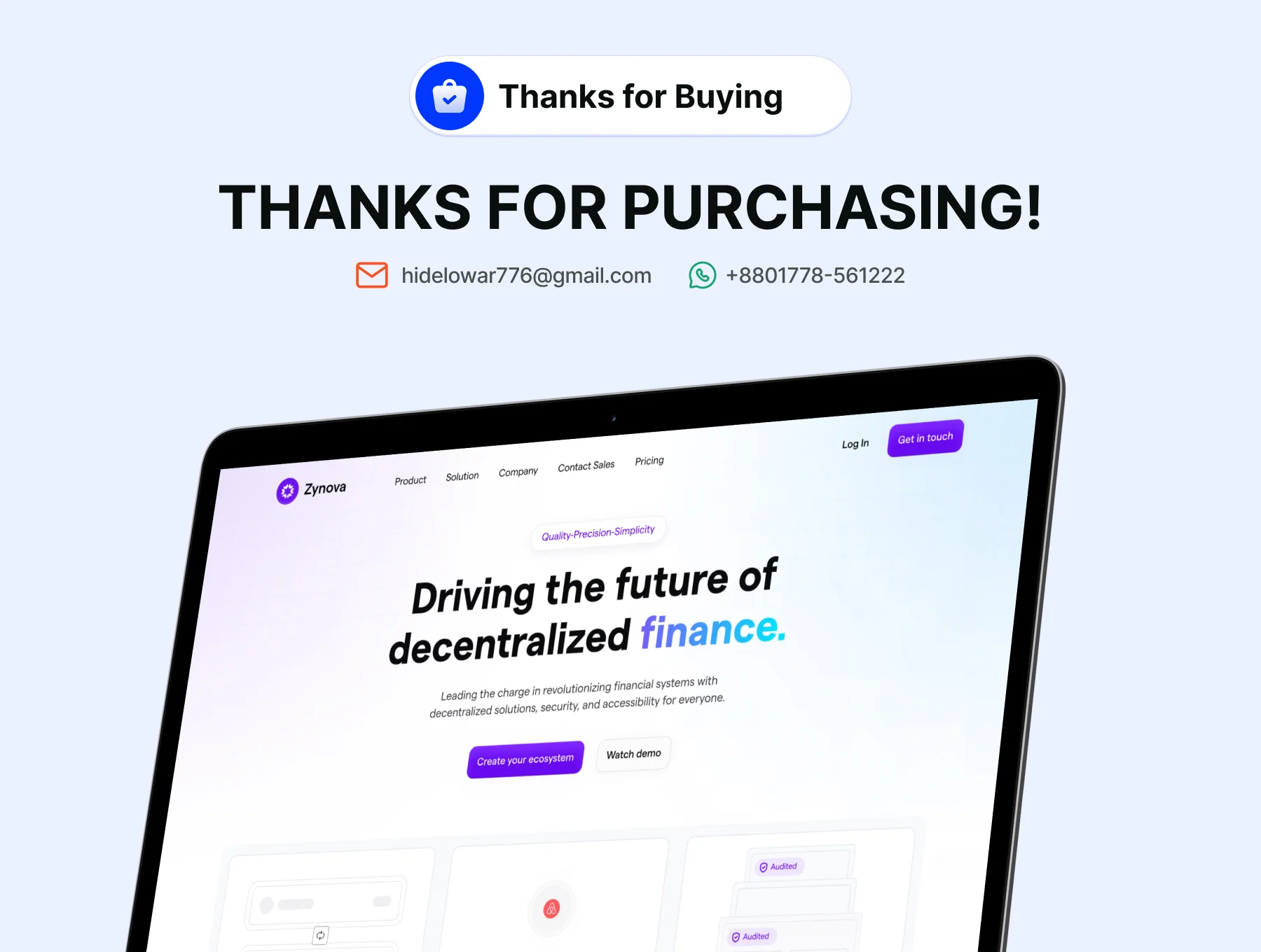 Zynova - Web3 SaaS Web Template UI Kit 8