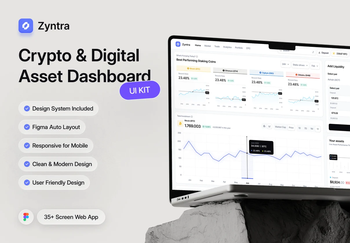 Zyntra – Web3 & Crypto Dashboard UI Kit