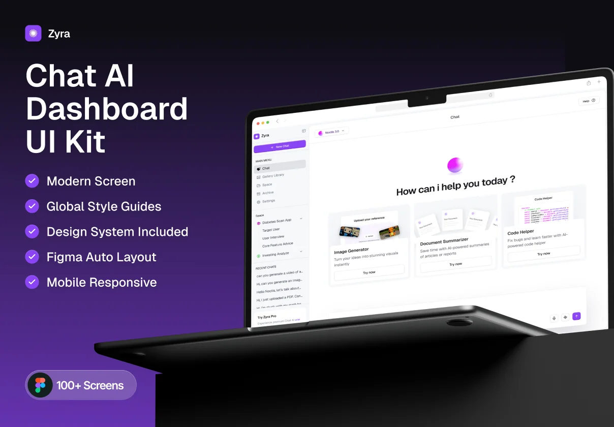 Zyra – Chat AI Dashboard UI Kit