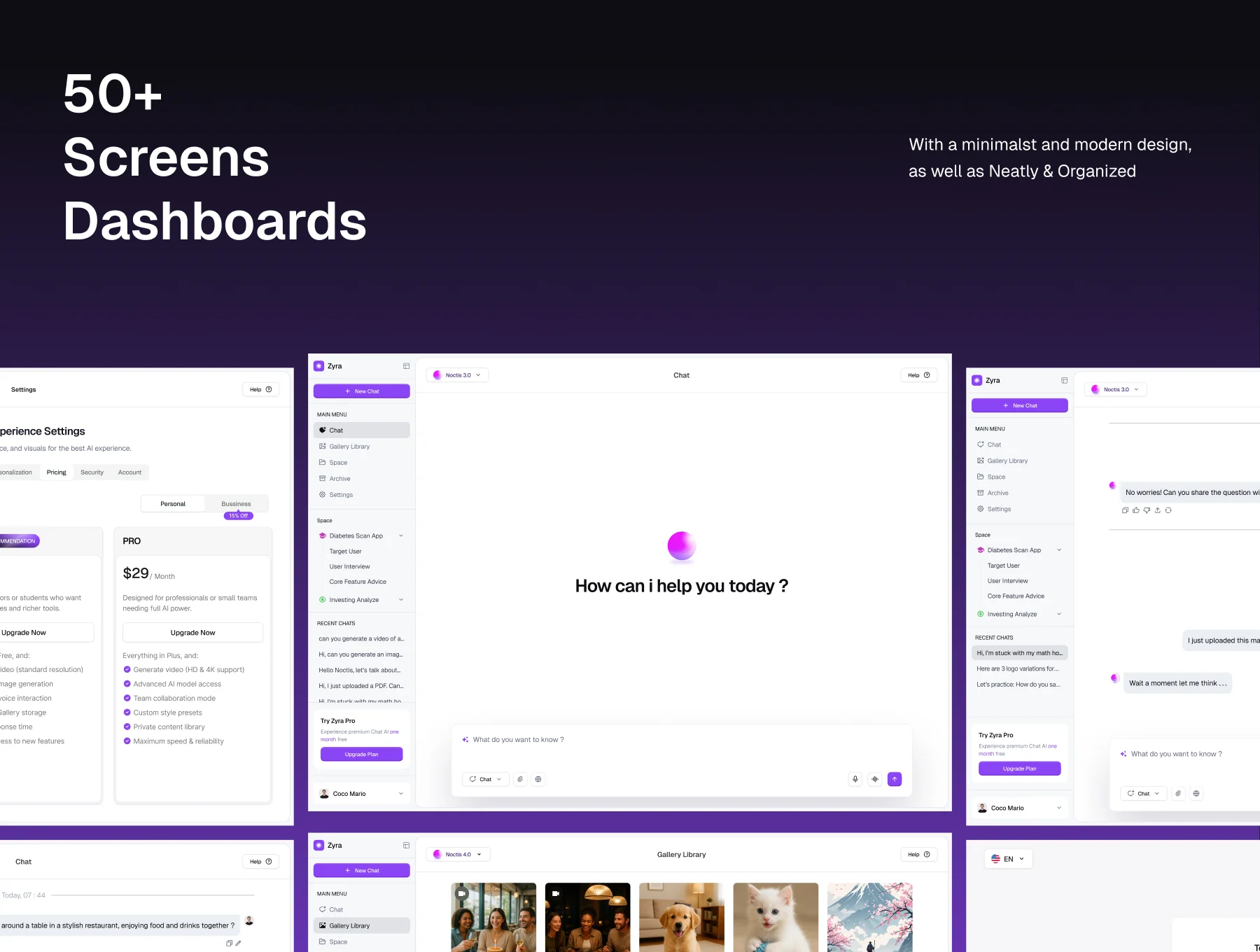 Zyra – Chat AI Dashboard UI Kit 5