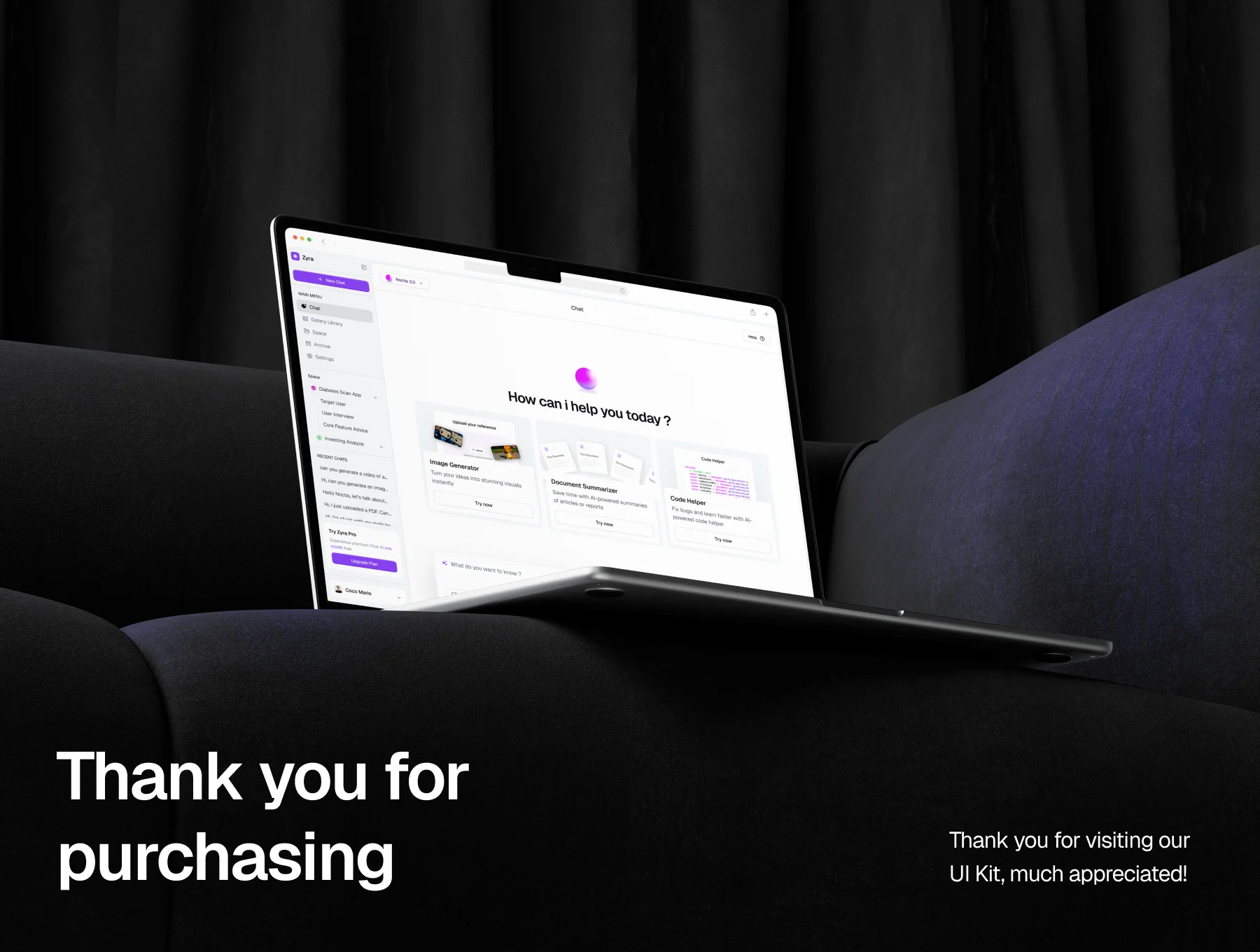 Zyra – Chat AI Dashboard UI Kit 8